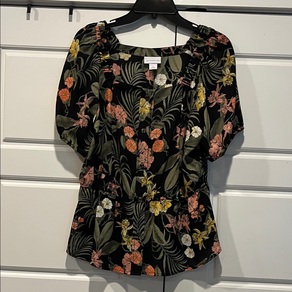 Liz Claiborne Multicolor Floral Blouse